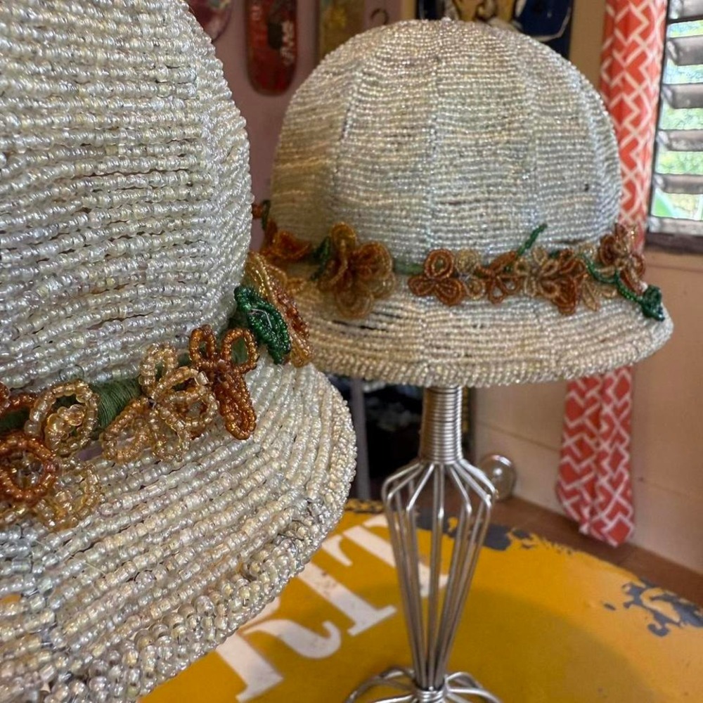 Beaded Table Lamps Set of 2 Vintage Style Wire Base‎ Candle Holders Decorative